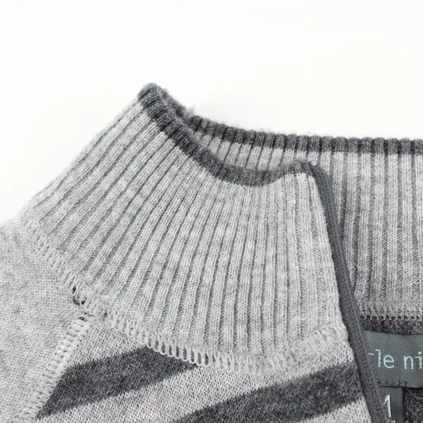Title Nine Women's Gray Striped Sweater Dress Medium