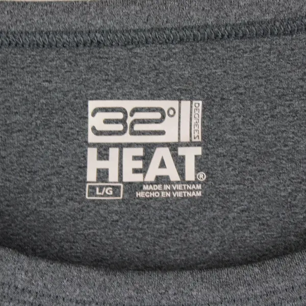 32 Degrees Heat Womens Size L Gray Long Sleeve Activewear Top Shirt