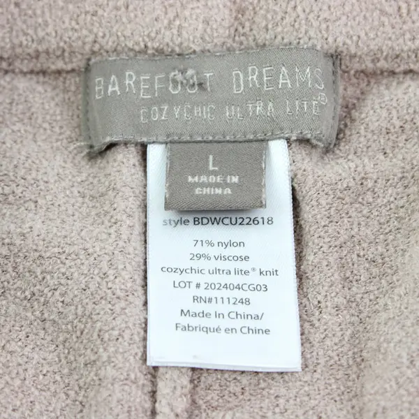 Barefoot Dreams BDWCU22618 Women's L Beige CozyChic Ultra Lite Pajama Pants