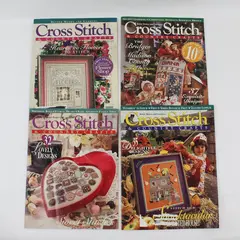 Lot of 4 Better Homes and Gardens Cross Stitch & Country Crafts 1993-1996 Good