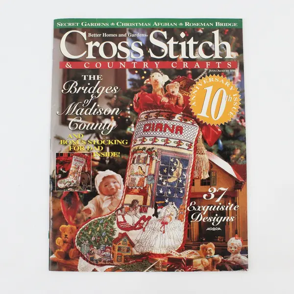 Lot of 4 Better Homes and Gardens Cross Stitch & Country Crafts 1993-1996 Good
