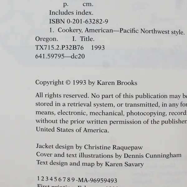 VTG Oregon's Cuisine of the Rain Lush Farm Foods Karen Brooks 1st Printing 1993