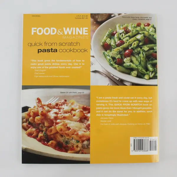 Food & Wine Magazine's Quick From Scratch Pasta Cookbook 2002 Paperback