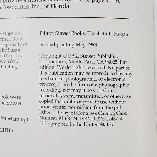 Fresh Ways with Italian Cooking Editors of Sunset Books & Sunset Magazine 1993