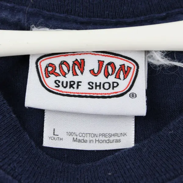 Ron Jon Surf Shop Youth Large Navy Crew Neck T-Shirt