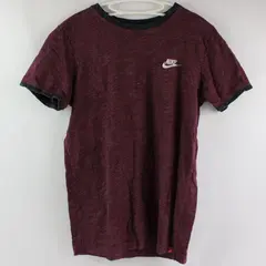 Nike Men's Small Burgundy Short Sleeve Ringer T-Shirt Sz S