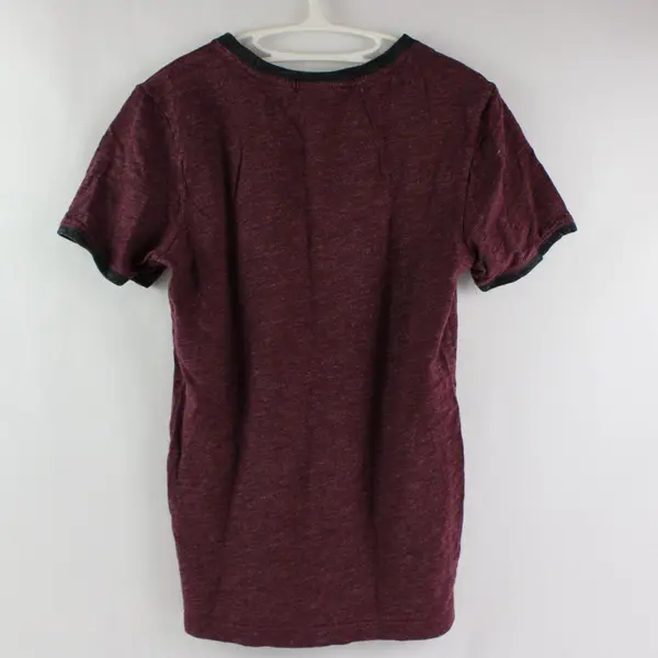 Nike Men's Small Burgundy Short Sleeve Ringer T-Shirt Sz S