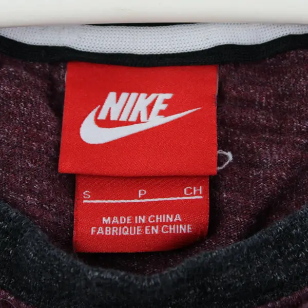 Nike Men's Small Burgundy Short Sleeve Ringer T-Shirt Sz S