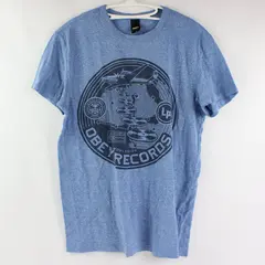 Obey Records Blue Short Sleeve Men's Graphic T-Shirt Size S