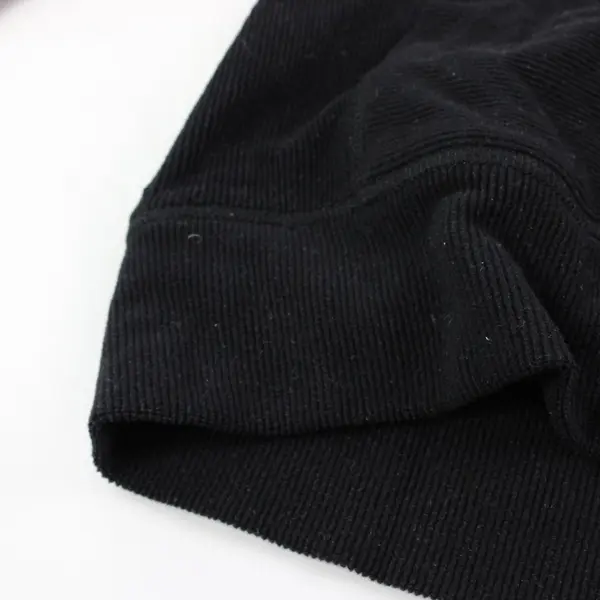 Mono B L Black Ribbed Crewneck Pullover Sweatshirt STYLE MTA087 PN#162774