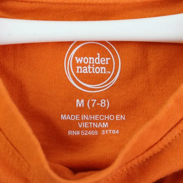 Wonder Nation Girls M 7-8 Wicked Cute Sequined Orange Halloween T-Shirt