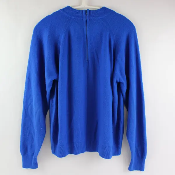 Vintage Designers Originals Cobalt Blue Women's Quarter Zip Sweater Sz 44