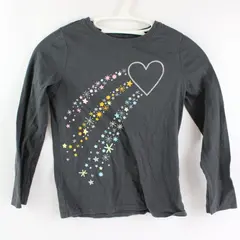 Cat & Jack Girls Sparkly Heart Graphic Long Sleeve Tee Med 7-8