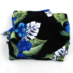 Hibiscus Collection Hawaii Floral Print Black Scarf 20x64