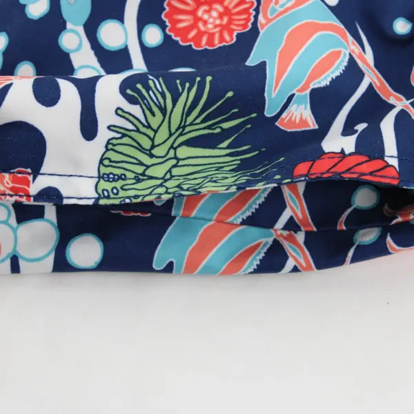 Nautica Men's Large Multicolor Reef Fish Print Board Shorts