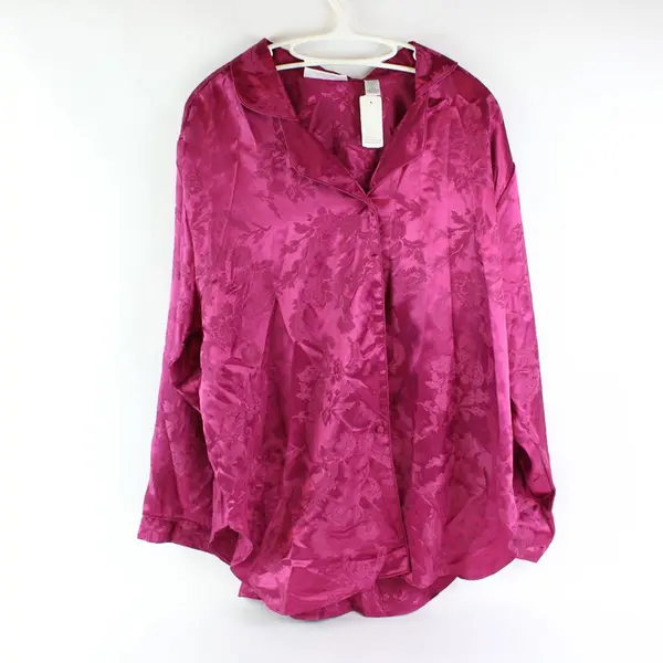Erika Taylor Intimates Women's Large Fuchsia Floral Pajama Set