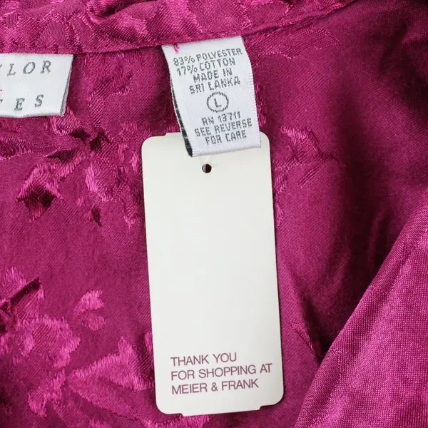 Erika Taylor Intimates Women's Large Fuchsia Floral Pajama Set