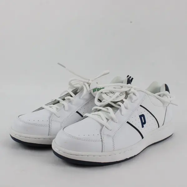 Prince Rule The Court White and Navy Tennis Shoes Men's 11 Vintage 