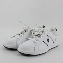 Prince Rule The Court White and Navy Tennis Shoes Men's 11 Vintage 