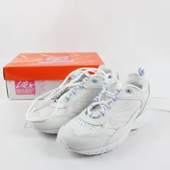 Lite 'N Easy White Blue Accent Sneakers Women's Size 6.5 Genuine Leather