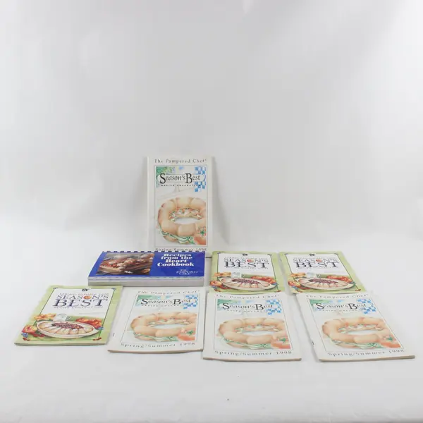 Lot of 8 Pampered Chef Cookbooks Recipe Books
