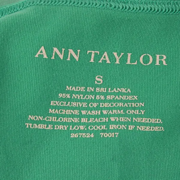 Ann Taylor Tank Top Camisole Sleeveless Adjustable Spaghetti Strap S Green