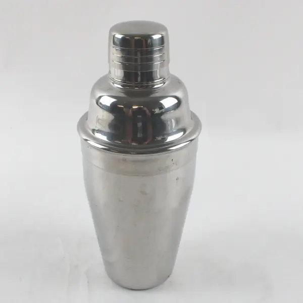 3-Piece Stainless Steel Cobbler Cocktail Shaker Barware Used