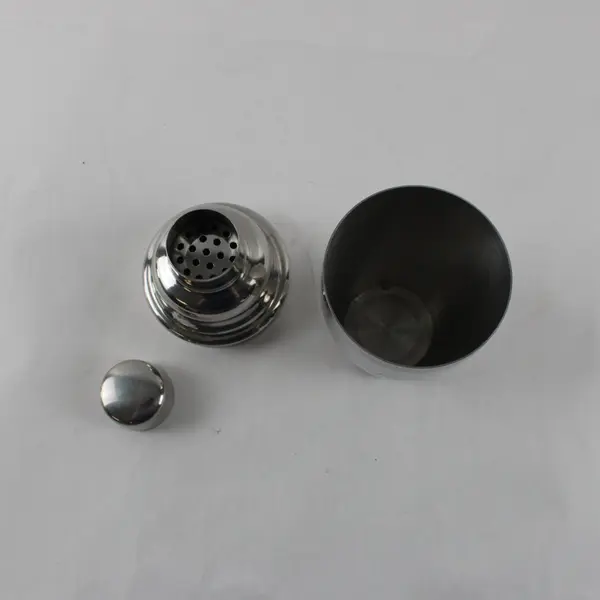 3-Piece Stainless Steel Cobbler Cocktail Shaker Barware Used
