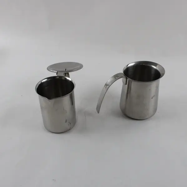 Lot of 2 Stainless Steel Creamers 10 oz Krups Table Craft