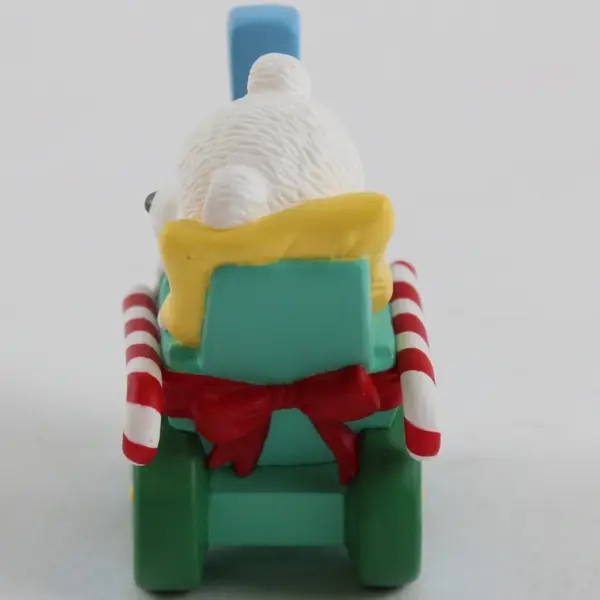 Hallmark 2001 Baby's First Christmas Peppermint Express Bear Ornament Box