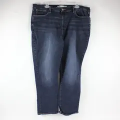 Levi Strauss Signature Gold Dark Wash Mid Rise Straight Jeans Womens 22S