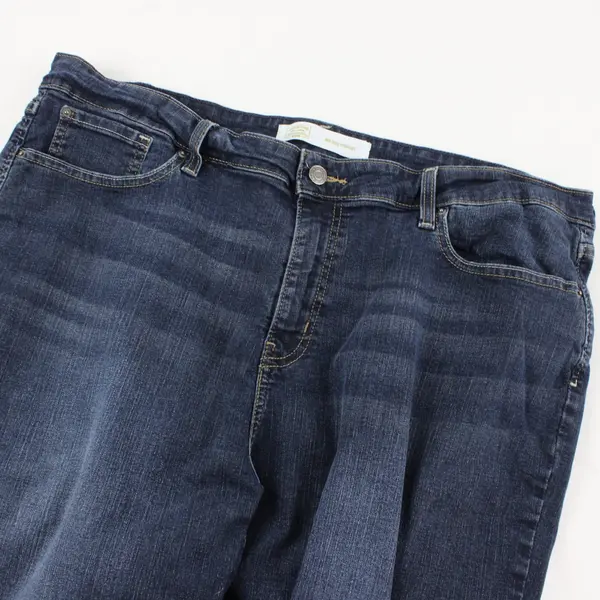 Levi Strauss Signature Gold Dark Wash Mid Rise Straight Jeans Womens 22S