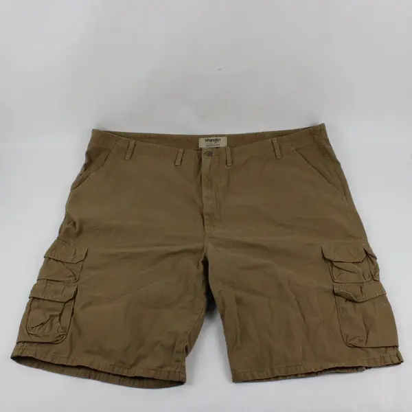 Wrangler Authentics Mens Brown Cargo Shorts Size 50