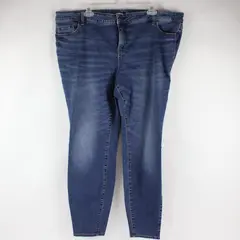 Old Navy Womens 22 Plus Rockstar Super Skinny High Rise Jeans Medium Wash
