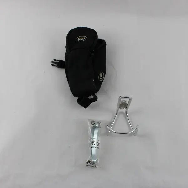 Lot of 2 Used BELL Under Seat Bike Bag & Water Bottle Cage