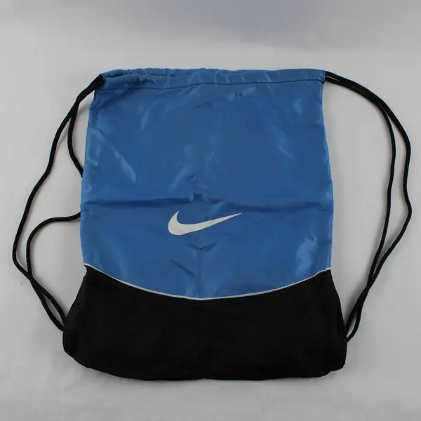 Nike Drawstring Gym Sack Bag Blue Black Nylon