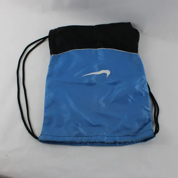 Nike Drawstring Gym Sack Bag Blue Black Nylon