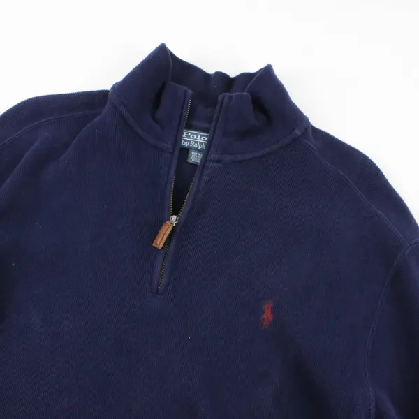 Polo Ralph Lauren Men's Navy Blue 1/4 Zip Sweater Size Large