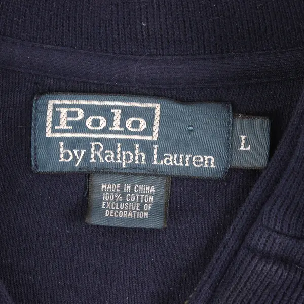 Polo Ralph Lauren Men's Navy Blue 1/4 Zip Sweater Size Large