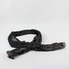 Womens Black Gray Purple Floral Silver Glitter Rectangle Scarf 62" x 17.5"