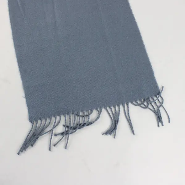 Ash Blue Soft Scarf Fringe Ends Wide Wrap Around 56 x 12.5 in Women's