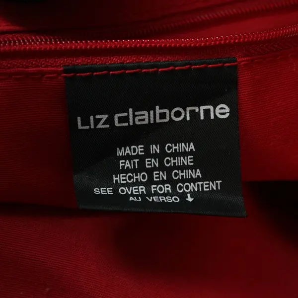Liz Claiborne Accessories Shoulder Purse Tiger Print Tan/Black with Red Lining