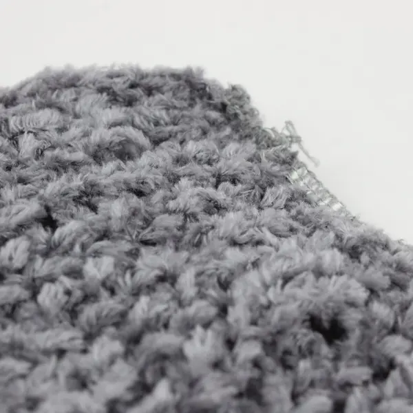 Handmade Knit Scarf Purple-Grey Soft Winter 59" x 10"