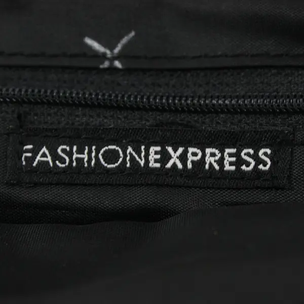 Fashion Express Black and White Studded Faux Leather Tote Bag