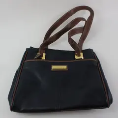 Capezio Blue And Brown Faux Leather Shoulder Bag