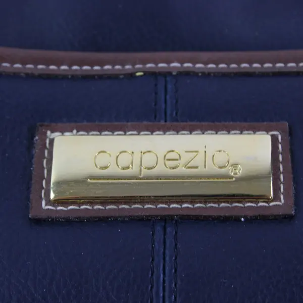 Capezio Blue And Brown Faux Leather Shoulder Bag