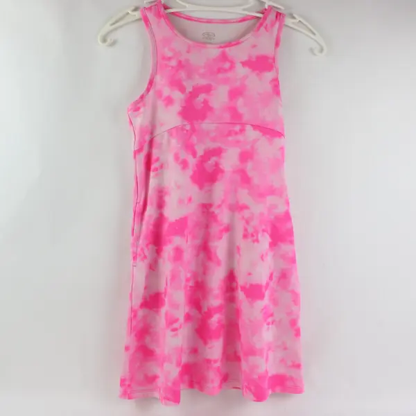 Athletic Works Girls Pink Tie Dye Racerback Dress M (7-8)