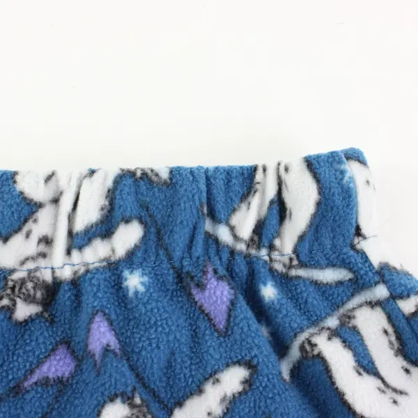 Holiday Time Kids 8/M Yeti Blue Fleece Pajama/Lounge Pants Drawstring Christmas