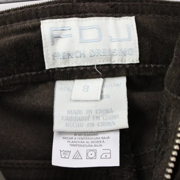 FDJ French Dressing Women's Brown Corduroy Bootcut Pants Size 8