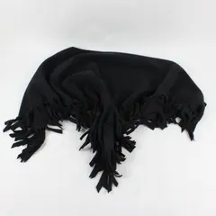 Heirloom Collectibles Fleece Black Fringe Poncho OS Winter Accessory Pullover